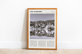 New Hampshire Wall Art  New Hampshire Poster Black White Poster  Poster Art Gift 1695390209