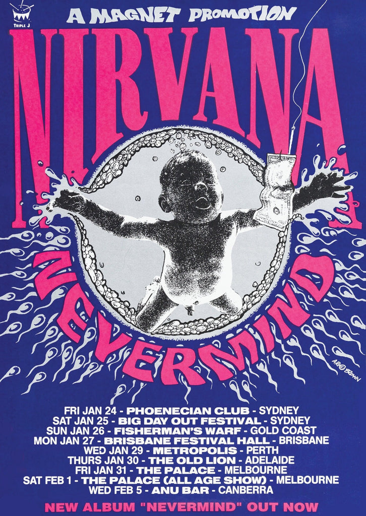 レビュー高評価の商品!の商品をすべて Nirvana art Wall Print Poster Promotional Live Nevermind ポスター