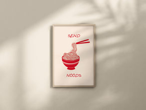 Noodles Print Cute Kitchen Wall Art Minimalist Food Art Takeout Print Aesthetic Kitchen Decor Funny Wall Art  Wall Art 1 Print 1476291205