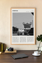 Norfolk Virginia Wall Art  Poster Norfolk Virginia City Black White Poster  Poster Art Gift 1698616221