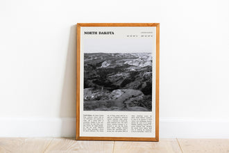 North Dakota Wall Art  Poster North Dakota Black White Poster  Poster Art Gift 1695386221 2115