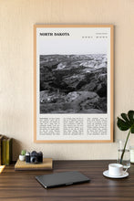 North Dakota Wall Art  Poster North Dakota Black White Poster  Poster Art Gift 1695386221