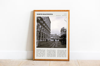 North Macedonia Print Balkans Wall Art Poster North Macedonia Poster Black White Poster  Poster Art Gift 1690229954