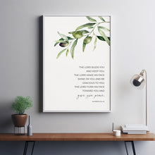 Numbers 62426 Poster Olive Branch Bible Verse Wall Art, The Blessing Poster, Botanical Christian Scripture Artwork