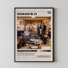 Ocean's 11 Poster,  Steven Soderbergh , Minimalist Movie Poster, Vintage Retro Art