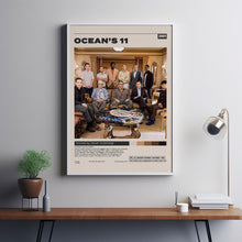 Ocean's 11 Poster,  Steven Soderbergh , Minimalist Movie Poster, Vintage Retro Art