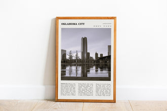 Oklahoma City Wall Art  Poster Oklahoma City Black White Poster  Poster Art Gift 1680583302