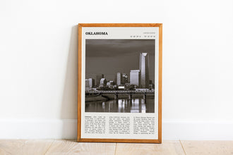 Oklahoma Wall Art  Poster Oklahoma Black White Poster  Poster Art Gift 1695382827