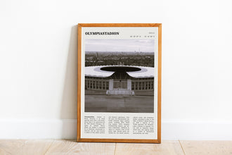 Olympiastadion Wall Art Poster Black White Olympiastadion Poster  Poster Art Gift 1671078986