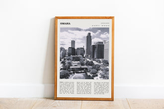 Omaha Nebraska Wall Art  Poster Omaha Nebraska Black White Poster  Poster Art Gift 1694370721