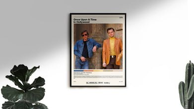 Once Upon A Time In Hollywood Movie Poster  Quentin Tarantino Minimalist Movie Poster, Vintage Retro Art Print, Custom Poster, Wall Art 1209255467