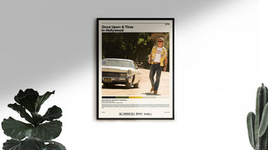Once Upon A Time In Hollywood Movie Poster  Quentin Tarantino Minimalist Movie Poster, Vintage Retro Art Print, Custom Poster, Wall Art 1209255741