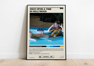 Once Upon A Time In Hollywood Movie Poster  Quentin Tarantino Minimalist Movie Poster, Vintage Retro Art Print, Custom Poster, Wall Art 1615928840