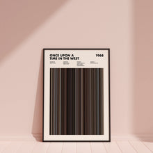 Once Upon A Time In The West Movie Barcode Print, Once Upon A Time In The West Print, Once Upon A Time In The West Poster, Movie Buff Gift 1617483236