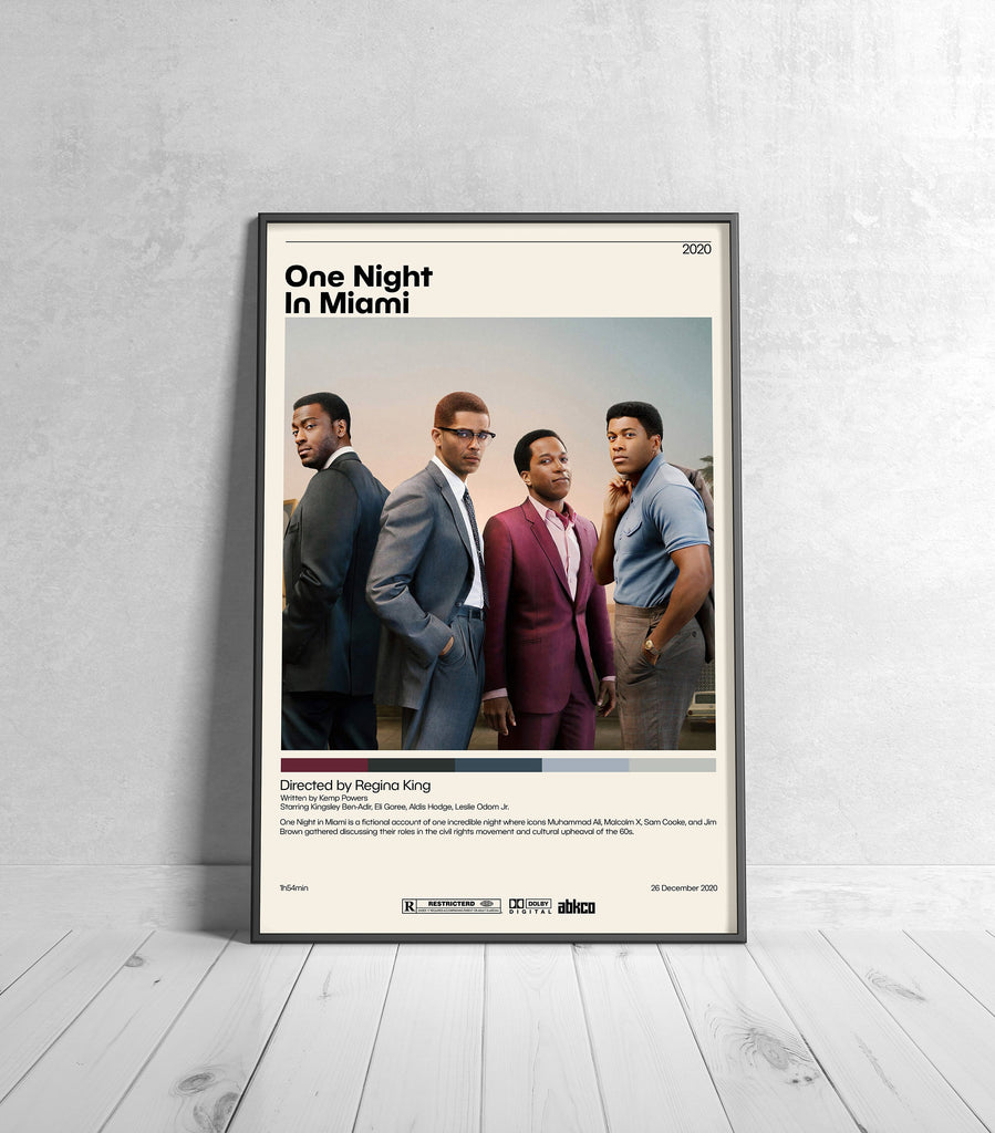One Night in Miami Regina King Minimalist Movie Poster, Vintage