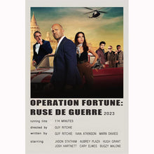 Operation Fortune Ruse de Guerre 2023 Movie Poster Canvas Poster Minimalist Poster Art Print Gifts for Lover Mural Painting 1760273286