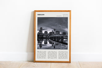 Oregon Wall Art  Poster Oregon Black White Poster  Poster Art Gift 1695382135