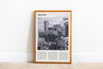Orlando Florida Wall Art  Poster Orlando Florida Black White Poster  Poster Art Gift 1699677653