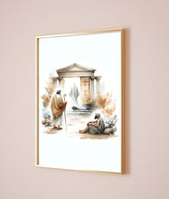 Parable of Rich Man & Lazarus Canvas Wall Art Poster Holy Modern Bible Verse Art Gift Watercolor Boho Christian Print Room Home Decor Frame 1657137603