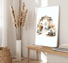 Parable of Rich Man & Lazarus Canvas Wall Art Poster Holy Modern Bible Verse Art Gift Watercolor Boho Christian Print Room Home Decor Frame 1657137603