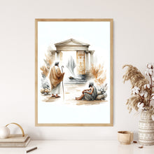 Parable of Rich Man & Lazarus Canvas Wall Art Poster Holy Modern Bible Verse Art Gift Watercolor Boho Christian Print Room Home Decor Frame 1657137603