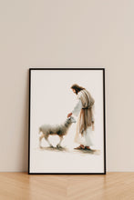 Parable of the Lost Sheep Canvas Wall Art Poster Jesus leaves the 99 Modern Bible Gift Watercolor Boho Christian Print Room Home Decor Frame 1671423983