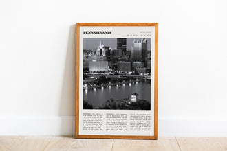 Pennsylvania Wall Art  Poster Pennsylvania Black White Poster  Poster Art Gift 1695381449