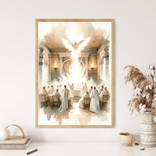 Pentecost Canvas Wall Art Poster Holy Spirit Modern Bible Art Baptism Gift Watercolor Boho Christian Print Living Room Home Easter Print 1642898008