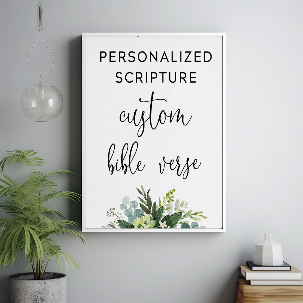 Quad Customizable Scripture Personalized Bible Verse Poster | Custom Scripture Art | Create Your O ...