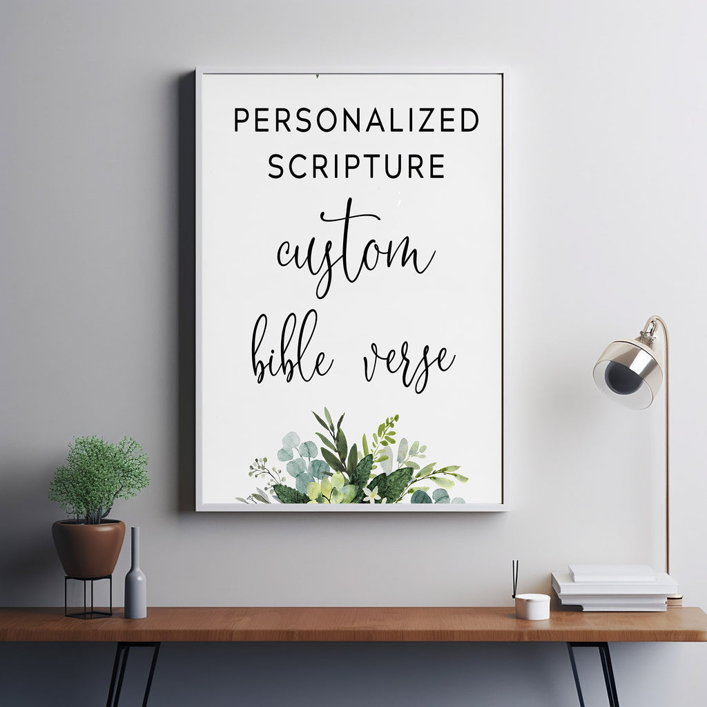 Personalized Bible Verse Poster | Custom Scripture Art | Create Your O ...