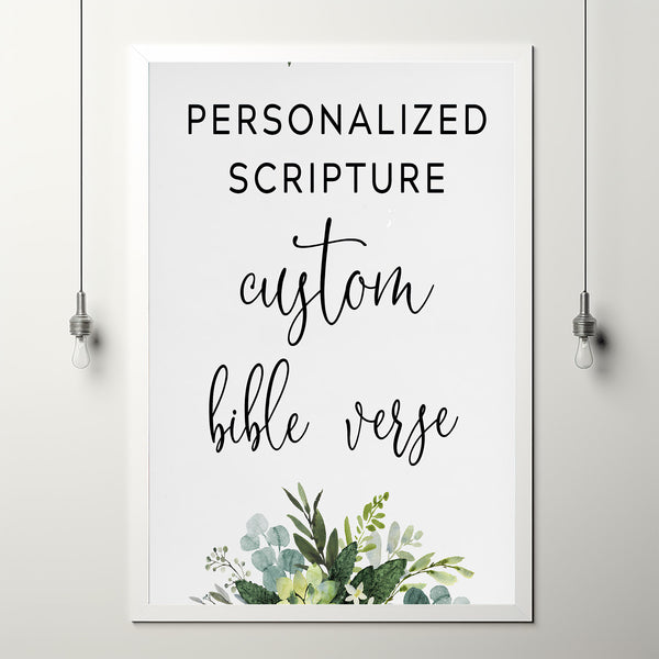 Personalized Bible Verse Poster | Custom Scripture Art | Create Your Own Inspirational Wall Decor