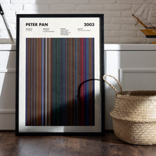 Peter Pan 2003 Movie Barcode Print, Peter Pan 2003 Print, Peter Pan 2003 Poster, Peter Pan 2003 Wall Art, Movie Buff Gifts 1655087977