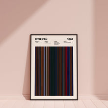 Peter Pan 2003 Movie Barcode Print, Peter Pan 2003 Print, Peter Pan 2003 Poster, Peter Pan 2003 Wall Art, Movie Buff Gifts 1655087977