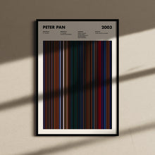 Peter Pan 2003 Movie Barcode Print, Peter Pan 2003 Print, Peter Pan 2003 Poster, Peter Pan 2003 Wall Art, Movie Buff Gifts 1655087977