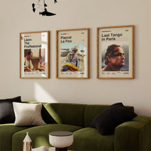 Pierrot Le Fou Midcentury Modern Print - Godard Belmondo Wall Art Print - Retro Movie Poster 1407593854