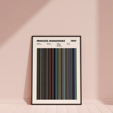 Princess Mononoke Movie Barcode Print, Princess Mononoke Print, Princess Mononoke Poster, Studio Ghibli Poster, Ghibli Prints 1631655801