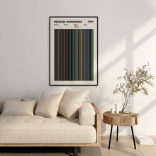 Princess Mononoke Movie Barcode Print, Princess Mononoke Print, Princess Mononoke Poster, Studio Ghibli Poster, Ghibli Prints 1631655801