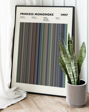 Princess Mononoke Movie Barcode Print, Princess Mononoke Print, Princess Mononoke Poster, Studio Ghibli Poster, Ghibli Prints 1631655801