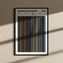 Princess Mononoke Movie Barcode Print, Princess Mononoke Print, Princess Mononoke Poster, Studio Ghibli Poster, Ghibli Prints 1631655801