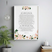 Proverbs 31:10-30 A Wife Of Noble Character Bible Verse Wall Art - Inspirational Floral Scripture Gift for Women