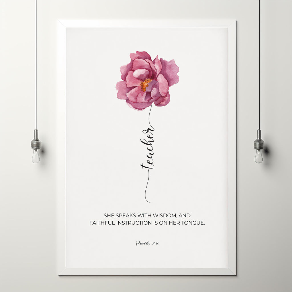 Proverbs 3126 She Speaks With Wisdom Christian Teacher Appreciation Gi Proverbs 3126 she speaks with wisdom christian teacher appreciation gi