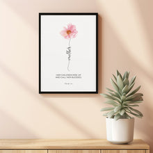 Proverbs 3128 Poster Floral Christian Scripture Wall Art Home Decor, Mom Bible Verse Poster, Modern Christian Mother's Day Gift