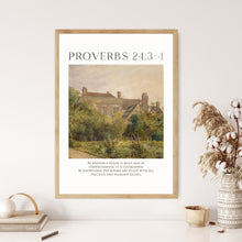 Proverbs 243-4 By Wisdom Canvas Wall Art Poster Modern Minimalist Bible Quote Scripture Print Boho Christian Housewarming Gift Easter Print 1684005043