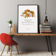 Psalm 1031 Bless the Lord O my soul Christian Thanksgiving Scripture Poster Wall Art Decor, Fall Bible Verse Poster Art Print