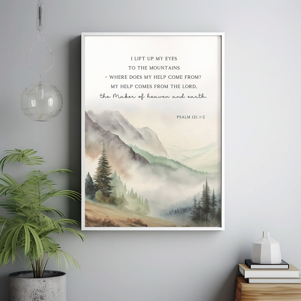 Psalm 1211 2 My Help Comes From The Lord Bible Verse Poster Wall Art Psalm 1211 2 my help comes from the lord bible verse poster wall art