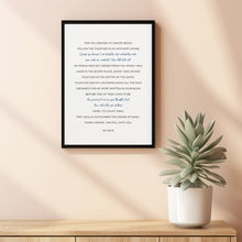 Psalm 1391318 Bible Verse Wall Art, Boy's Room Minimalist Christian Nursery Decor Scripture Poster, Fearfully and Wonderfully Made Sign