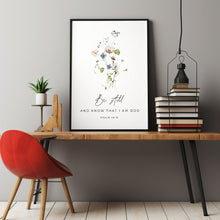 Psalm 46:10 'Be Still and Know' Bible Verse Poster | Inspirational Christian Gift and Scripture Wall Art