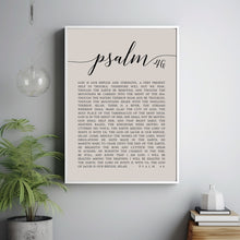 God Is Our Refuge Psalm 46 KJV Bible Verse Poster - Inspirational Scripture Wall Art