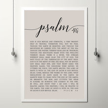 God Is Our Refuge Psalm 46 KJV Bible Verse Poster - Inspirational Scripture Wall Art