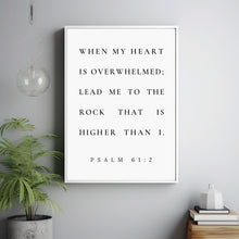 Psalm 612 Bible Verse Wall Art Print, Typography Scripture Poster, Christan Wall Art,, Christian Home Decor, Baptism Gift